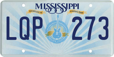 MS license plate LQP273