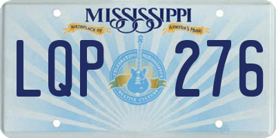 MS license plate LQP276
