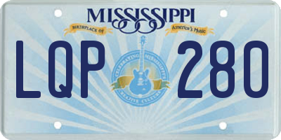 MS license plate LQP280