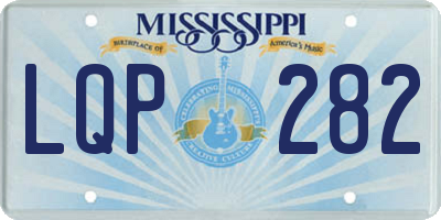 MS license plate LQP282