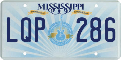 MS license plate LQP286