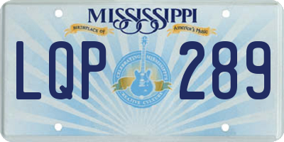 MS license plate LQP289