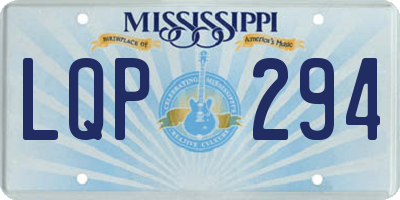 MS license plate LQP294