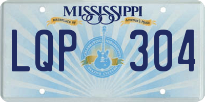 MS license plate LQP304