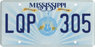 MS license plate LQP305