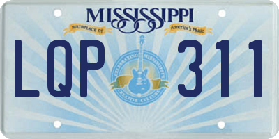 MS license plate LQP311