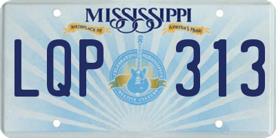 MS license plate LQP313