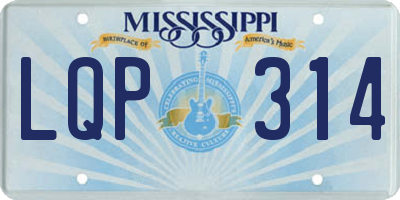 MS license plate LQP314