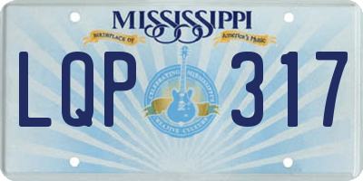 MS license plate LQP317
