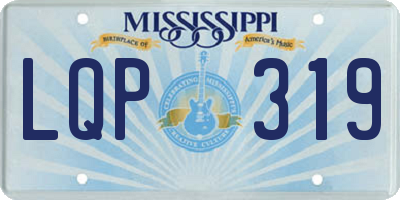 MS license plate LQP319