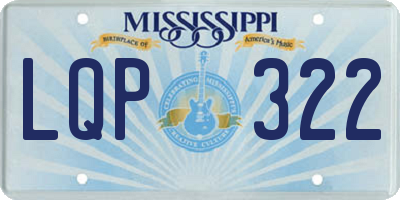 MS license plate LQP322