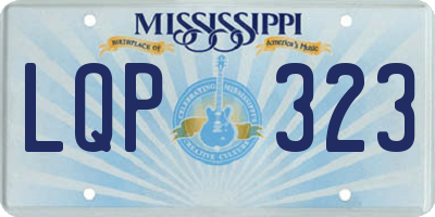 MS license plate LQP323