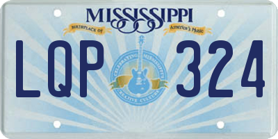 MS license plate LQP324