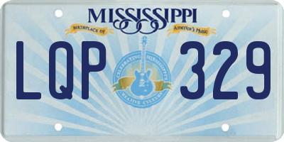 MS license plate LQP329