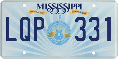 MS license plate LQP331