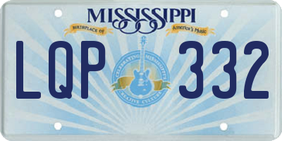 MS license plate LQP332