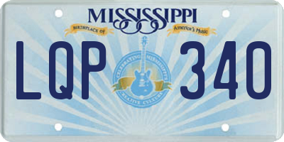 MS license plate LQP340