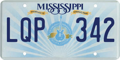 MS license plate LQP342