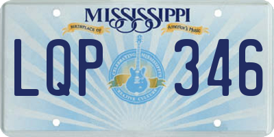 MS license plate LQP346