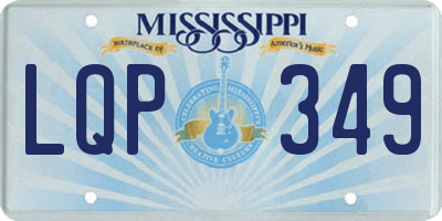 MS license plate LQP349