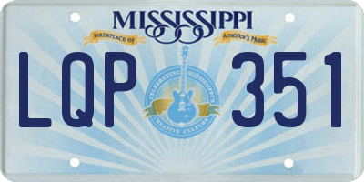 MS license plate LQP351
