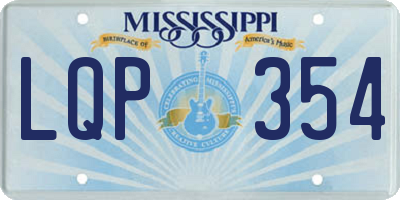 MS license plate LQP354