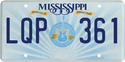 MS license plate LQP361