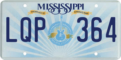 MS license plate LQP364