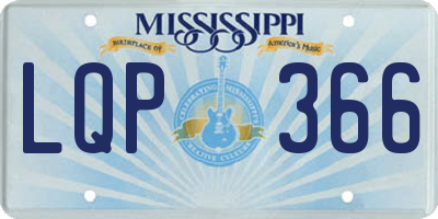 MS license plate LQP366