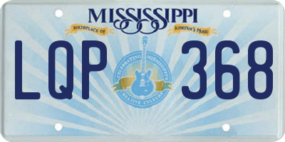 MS license plate LQP368