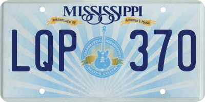 MS license plate LQP370