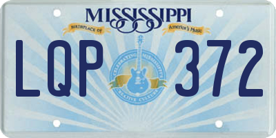 MS license plate LQP372
