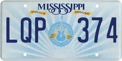 MS license plate LQP374