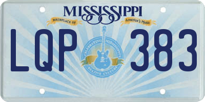 MS license plate LQP383