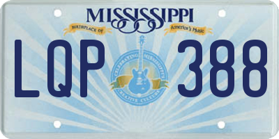 MS license plate LQP388