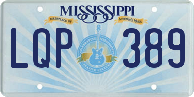 MS license plate LQP389