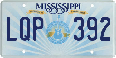 MS license plate LQP392