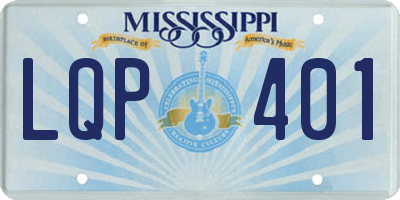 MS license plate LQP401
