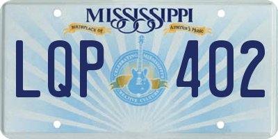 MS license plate LQP402