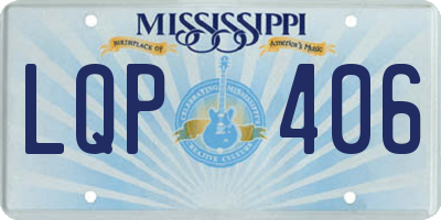 MS license plate LQP406