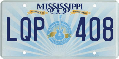 MS license plate LQP408
