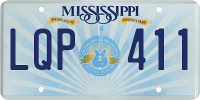 MS license plate LQP411