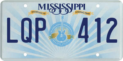 MS license plate LQP412