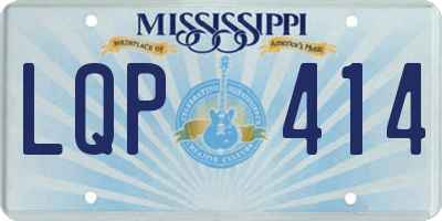 MS license plate LQP414