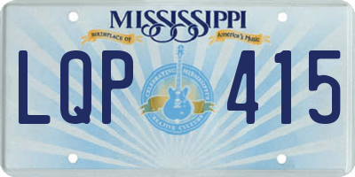 MS license plate LQP415