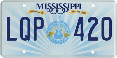 MS license plate LQP420