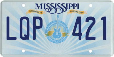 MS license plate LQP421