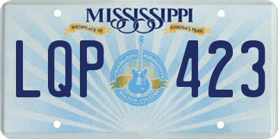 MS license plate LQP423