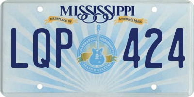 MS license plate LQP424