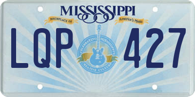 MS license plate LQP427